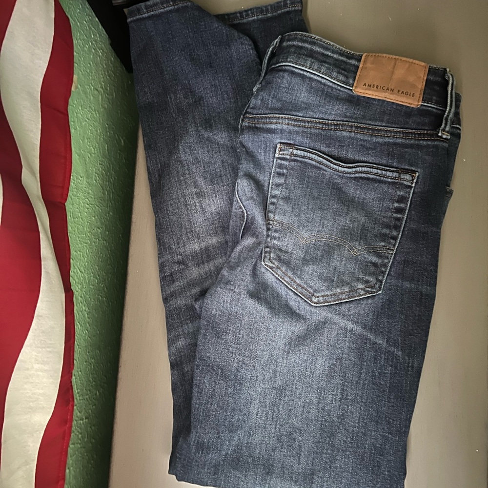 American Eagle Outfitters Men's Dark Blue Slim Jeans
